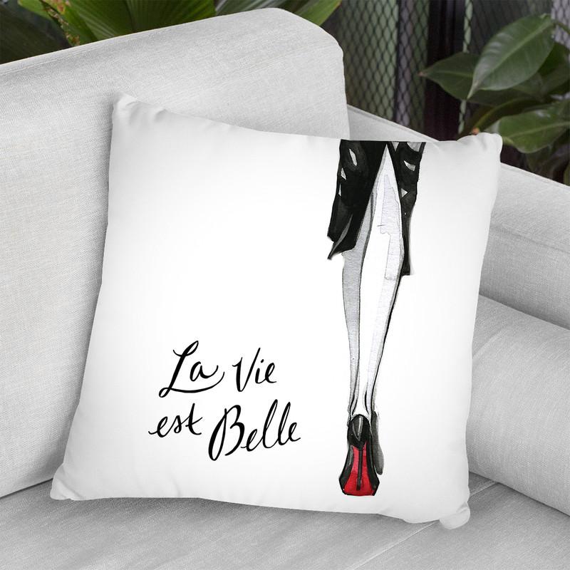 La Vie Est Belle Throw Pillow By Rongrong