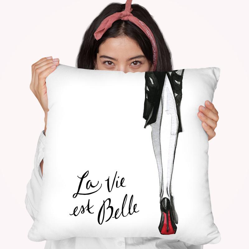 La Vie Est Belle Throw Pillow By Rongrong