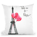 Take Me To Paris Throw Pillow By Rongrong