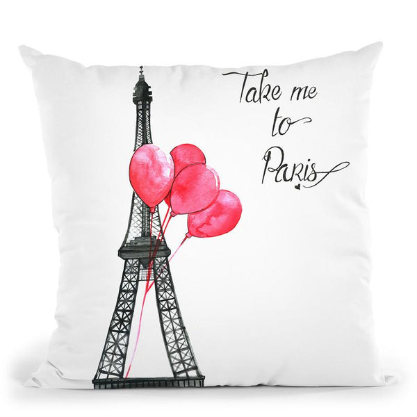 Take Me To Paris Throw Pillow By Rongrong