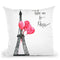 Take Me To Paris Throw Pillow By Rongrong