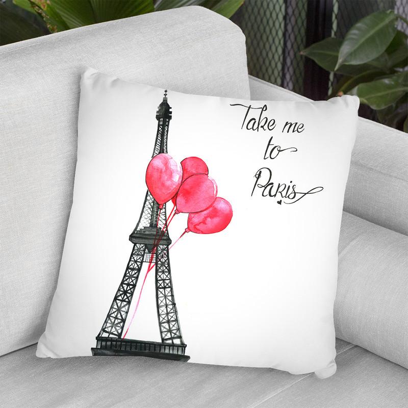 Take Me To Paris Throw Pillow By Rongrong
