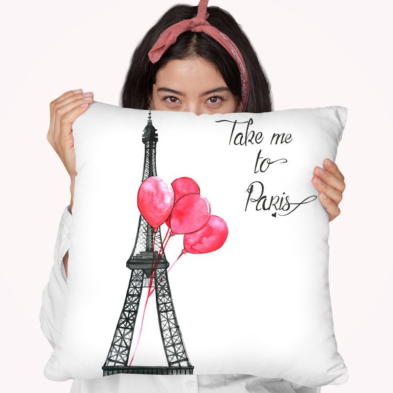 Take Me To Paris Throw Pillow By Rongrong