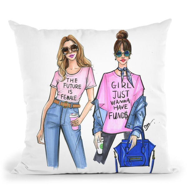 The Future Is Unisex Throw Pillow By Rongrong