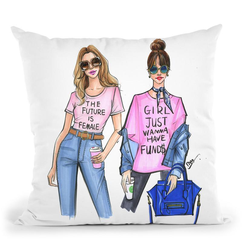 The Future Is Unisex Throw Pillow By Rongrong