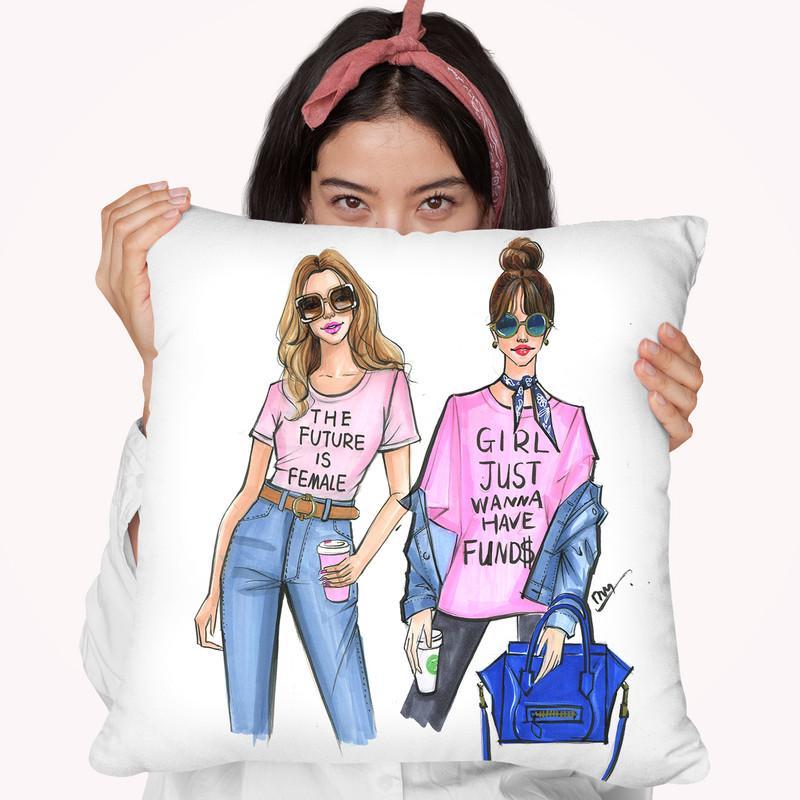 The Future Is Unisex Throw Pillow By Rongrong