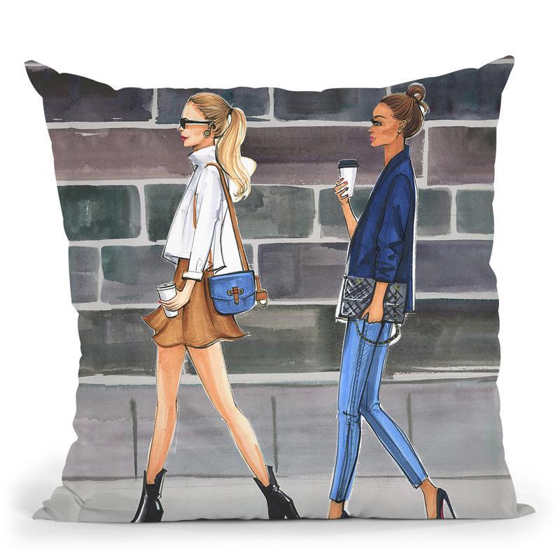 Tuesday Coffee Throw Pillow By Rongrong