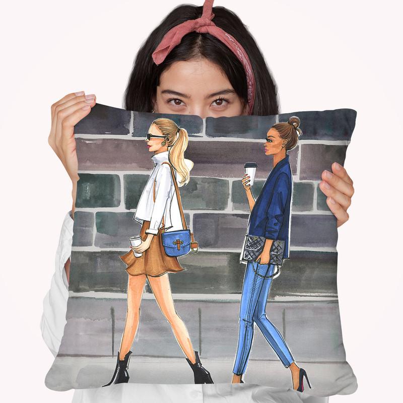Tuesday Coffee Throw Pillow By Rongrong