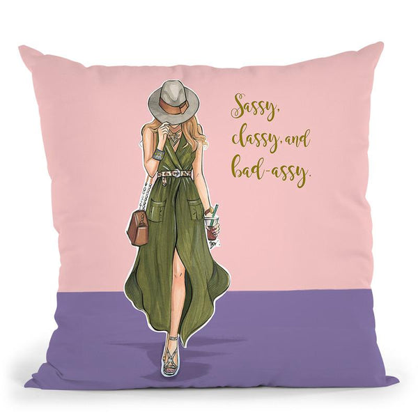 Bad Assy Throw Pillow By Rongrong