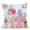 Fashion Mom And Daughter Throw Pillow By Rongrong