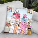Fashion Mom And Daughter Throw Pillow By Rongrong