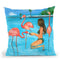 Feed Flamingos Throw Pillow By Rongrong