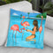 Feed Flamingos Throw Pillow By Rongrong