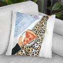 Feed Me Pizza Throw Pillow By Rongrong