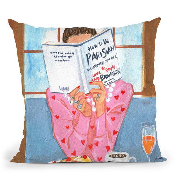 How To Be Parisian Breakfast Time Throw Pillow By Rongrong