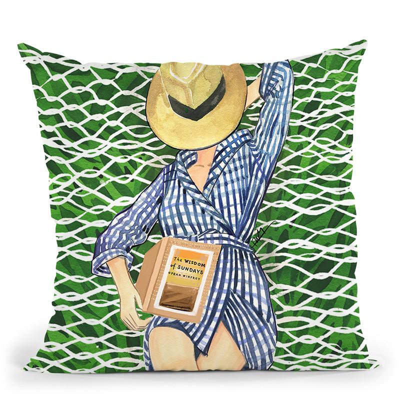 Lazy Sunday Throw Pillow By Rongrong