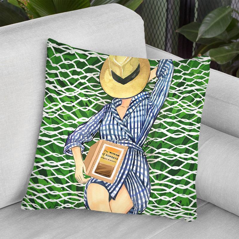 Lazy Sunday Throw Pillow By Rongrong
