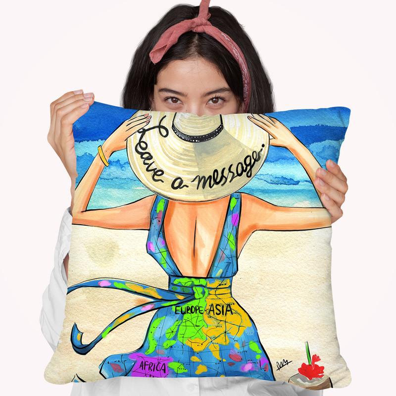 Leave A Message Throw Pillow By Rongrong