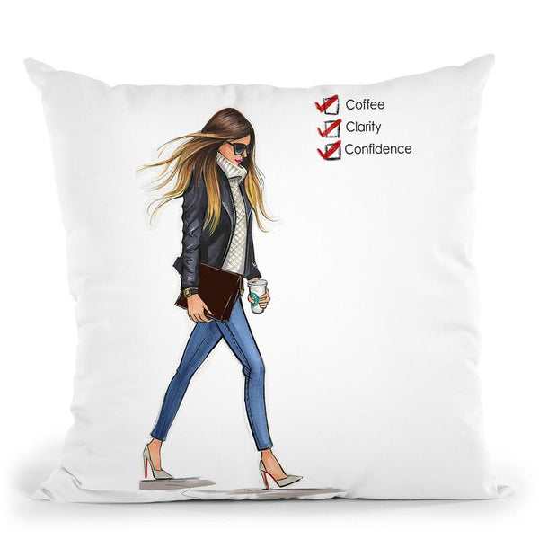 Monday Checklist Throw Pillow By Rongrong