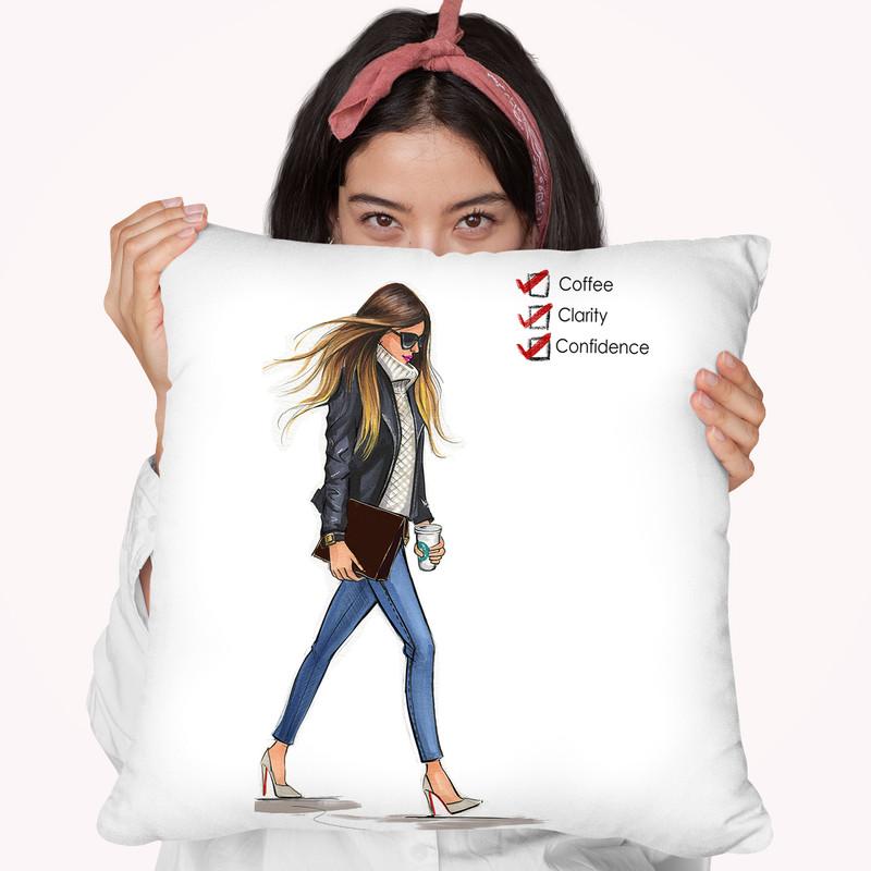 Monday Checklist Throw Pillow By Rongrong