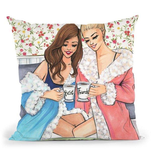 Morning Coffee With You Throw Pillow By Rongrong