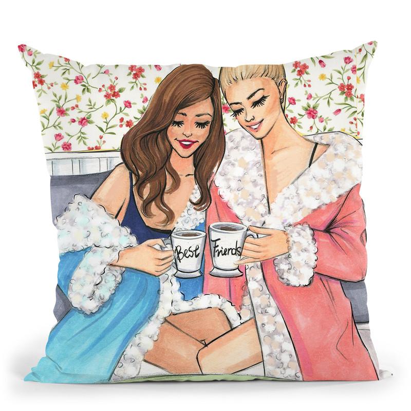 Morning Coffee With You Throw Pillow By Rongrong