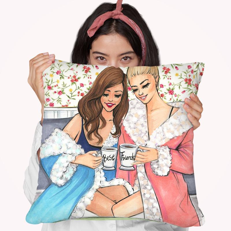 Morning Coffee With You Throw Pillow By Rongrong