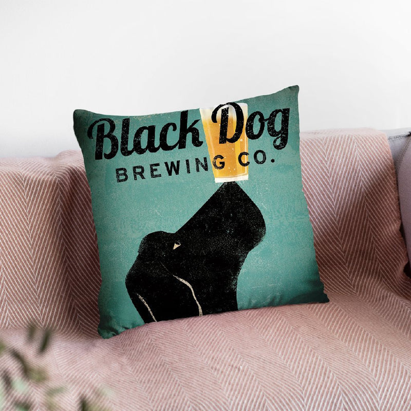Black Dog Brewing Co V2 Throw Pillow By Ryan Fowler