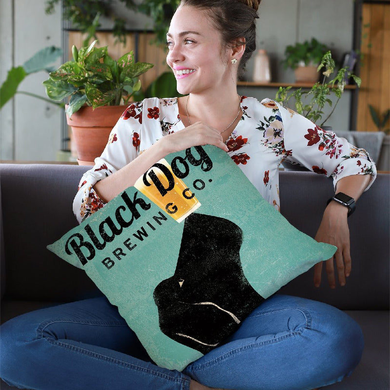 Black Dog Brewing Co V2 Throw Pillow By Ryan Fowler