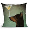 Doberman Martini Throw Pillow By Ryan Fowler