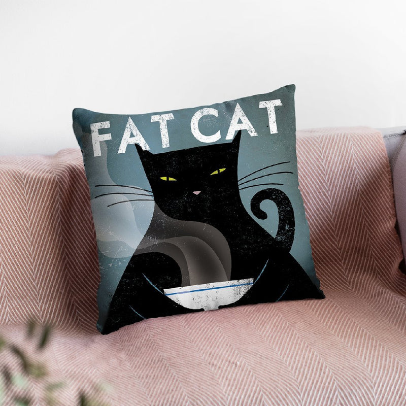 Cat Coffee No City Throw Pillow By Ryan Fowler