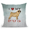 I Love My Pug Ii Throw Pillow By Ryan Fowler