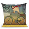 Pug On A Bike Throw Pillow By Ryan Fowler