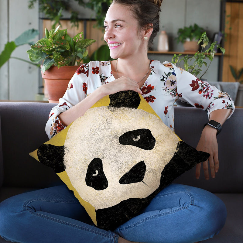 Panda Throw Pillow By Ryan Fowler