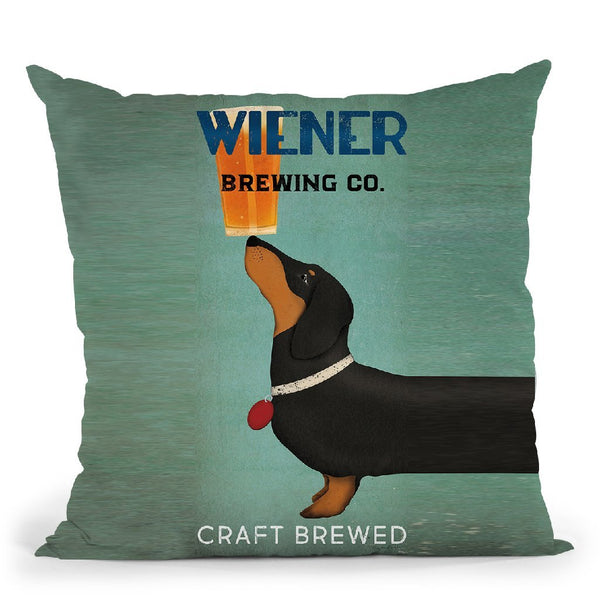 Wiener Brewing Co Throw Pillow By Ryan Fowler