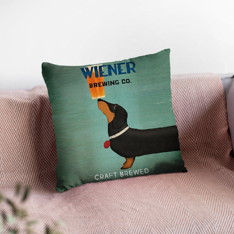 Wiener Brewing Co Throw Pillow By Ryan Fowler