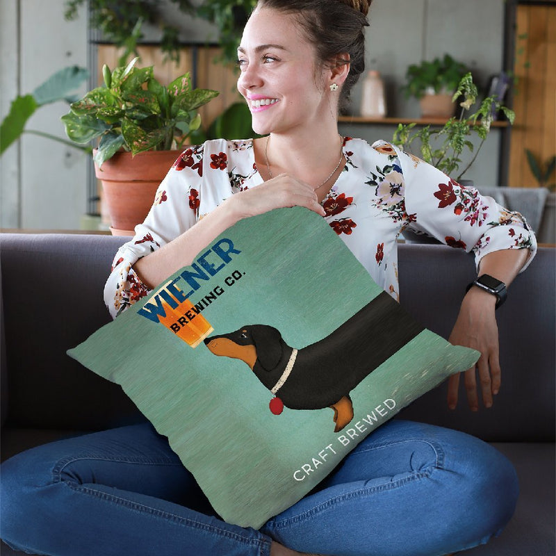 Wiener Brewing Co Throw Pillow By Ryan Fowler