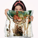 Deer Throw Pillow By Riza Peker 