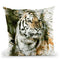 Tiger Throw Pillow By Riza Peker 