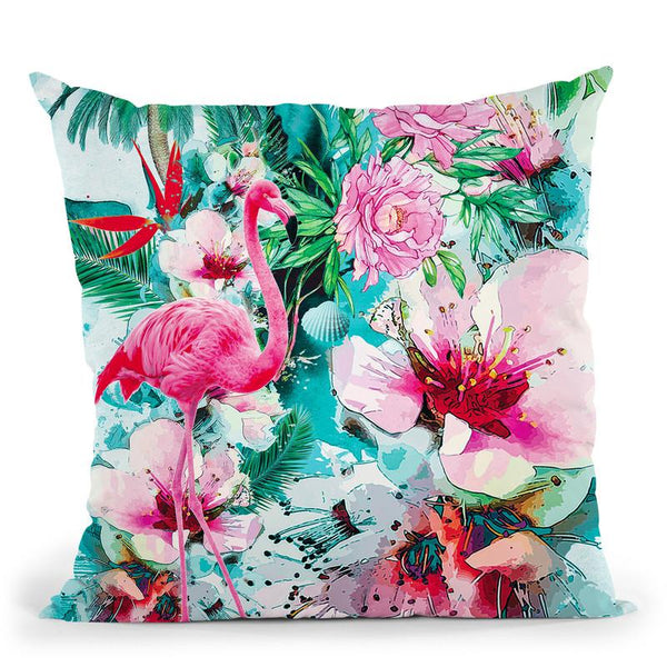 Tropical Life Throw Pillow By Riza Peker 