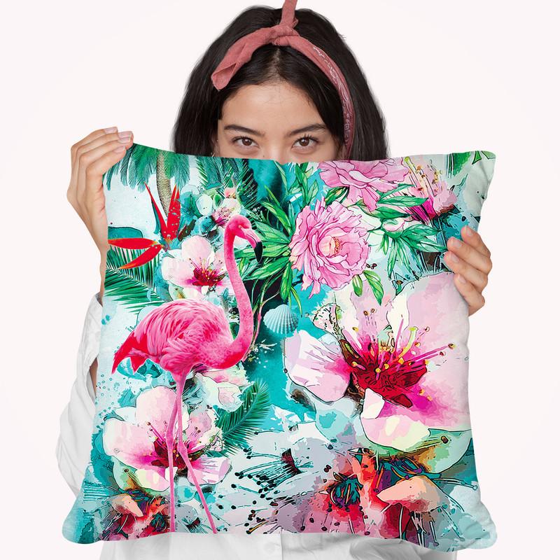 Tropical Life Throw Pillow By Riza Peker 