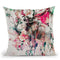 Watercolor Elephant And Flowers Throw Pillow By Riza Peker 