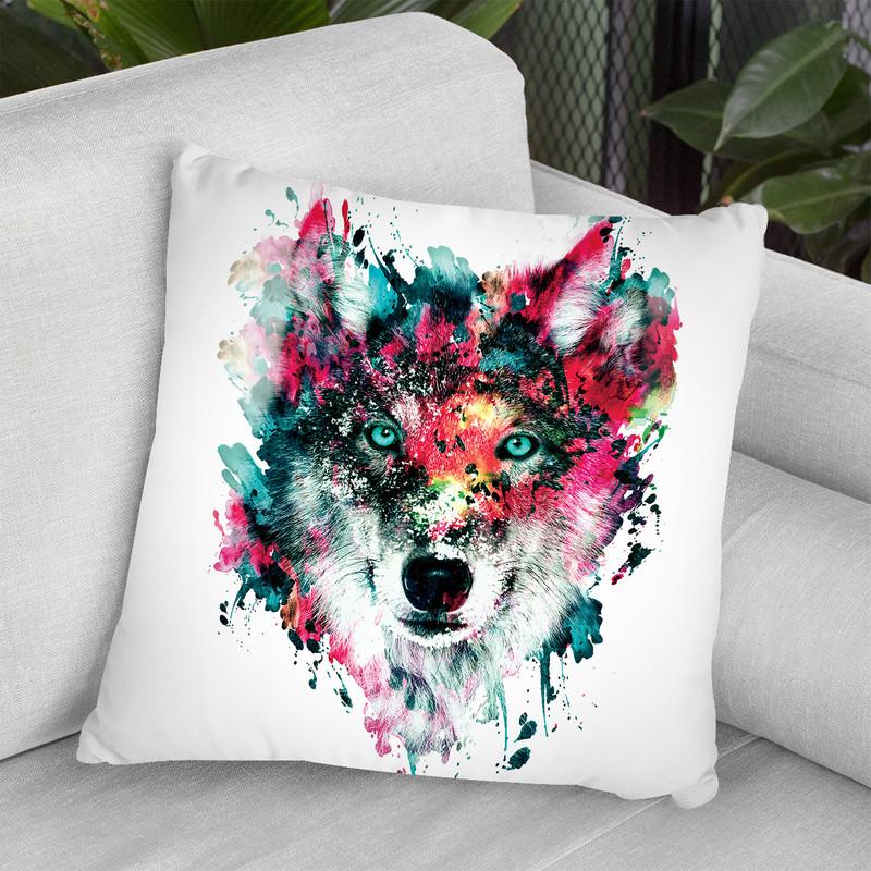 Wolf Ii Throw Pillow By Riza Peker 