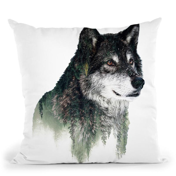 Wolf Throw Pillow By Riza Peker 