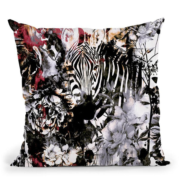 Zebra Throw Pillow By Riza Peker 