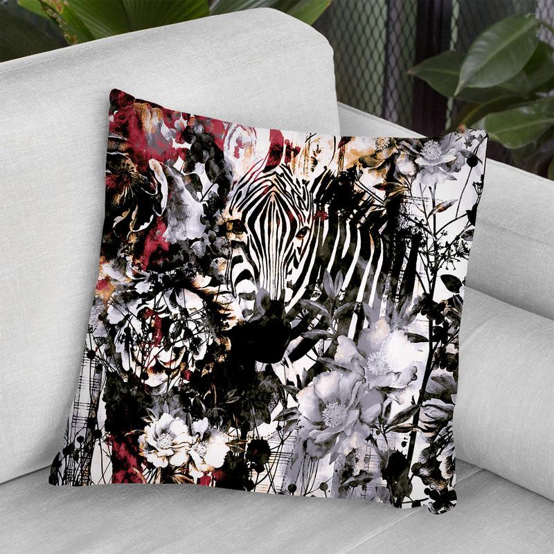 Zebra Throw Pillow By Riza Peker 