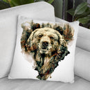 Bear Throw Pillow By Riza Peker 