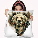 Bear Throw Pillow By Riza Peker 