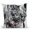 Cat In Flowers Throw Pillow By Riza Peker 