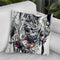 Cat In Flowers Throw Pillow By Riza Peker 